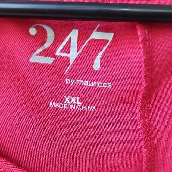 Maurices Pink Tie Front Relaxed T-Shirt - Picture 2 of 3